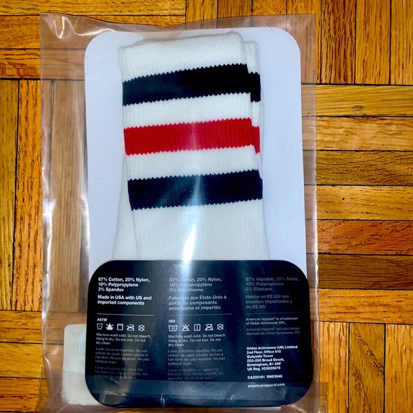 American Apparel Accessories - American Apparel Striped Knee Length Socks